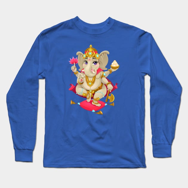 Ganesha Long Sleeve T-Shirt by ddraw